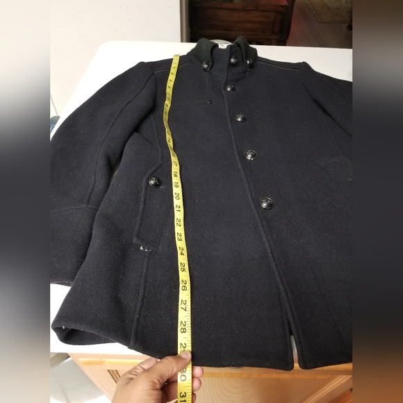 Faboer Womens Sz. 50 Peacoat US Sz. M Black Wool - Picture 10 of 16